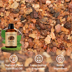 Wuvezrub Myrrh essential oil for candles adds lasting fragrance.