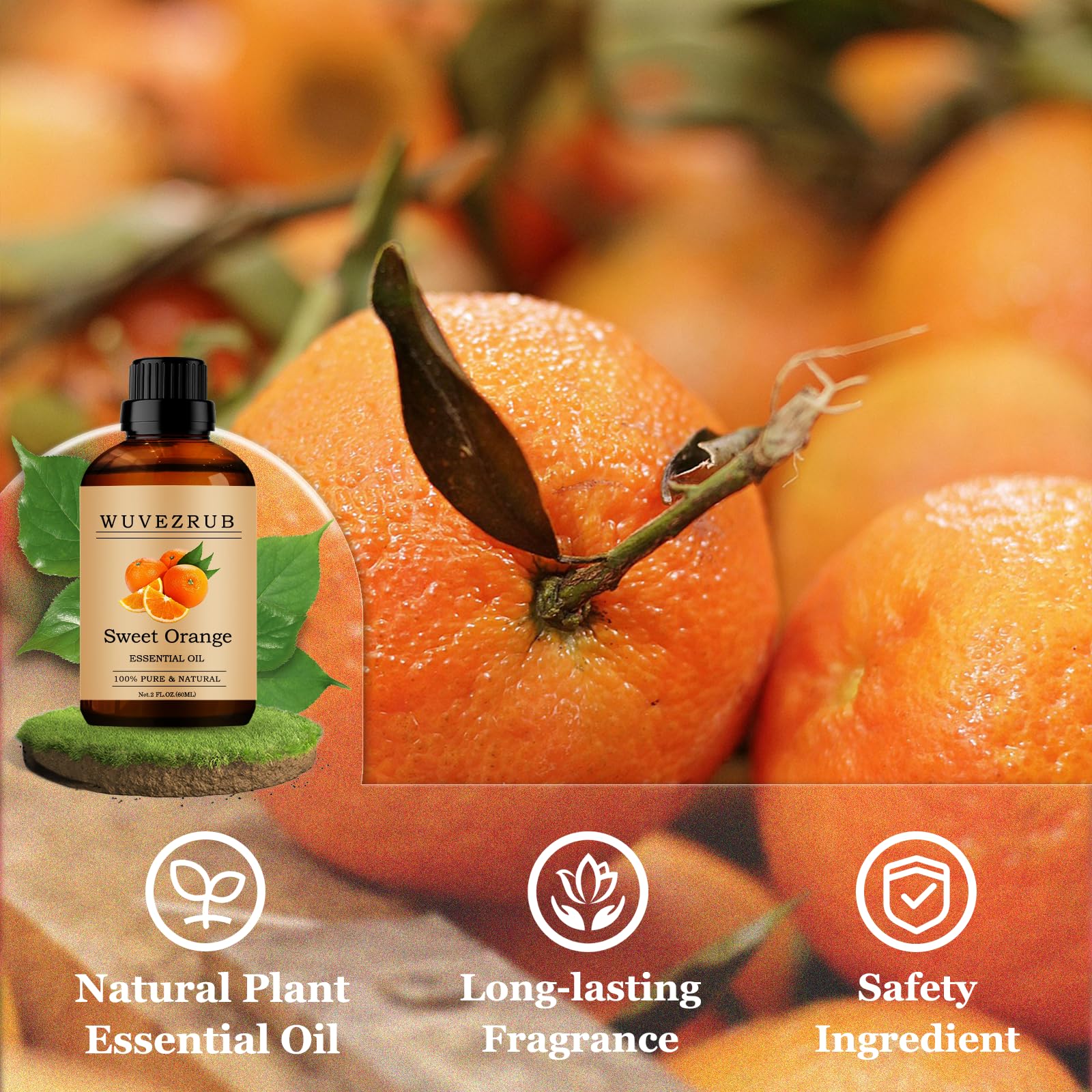 Wuvezrub Sweet Orange candle blend with citrus scent
