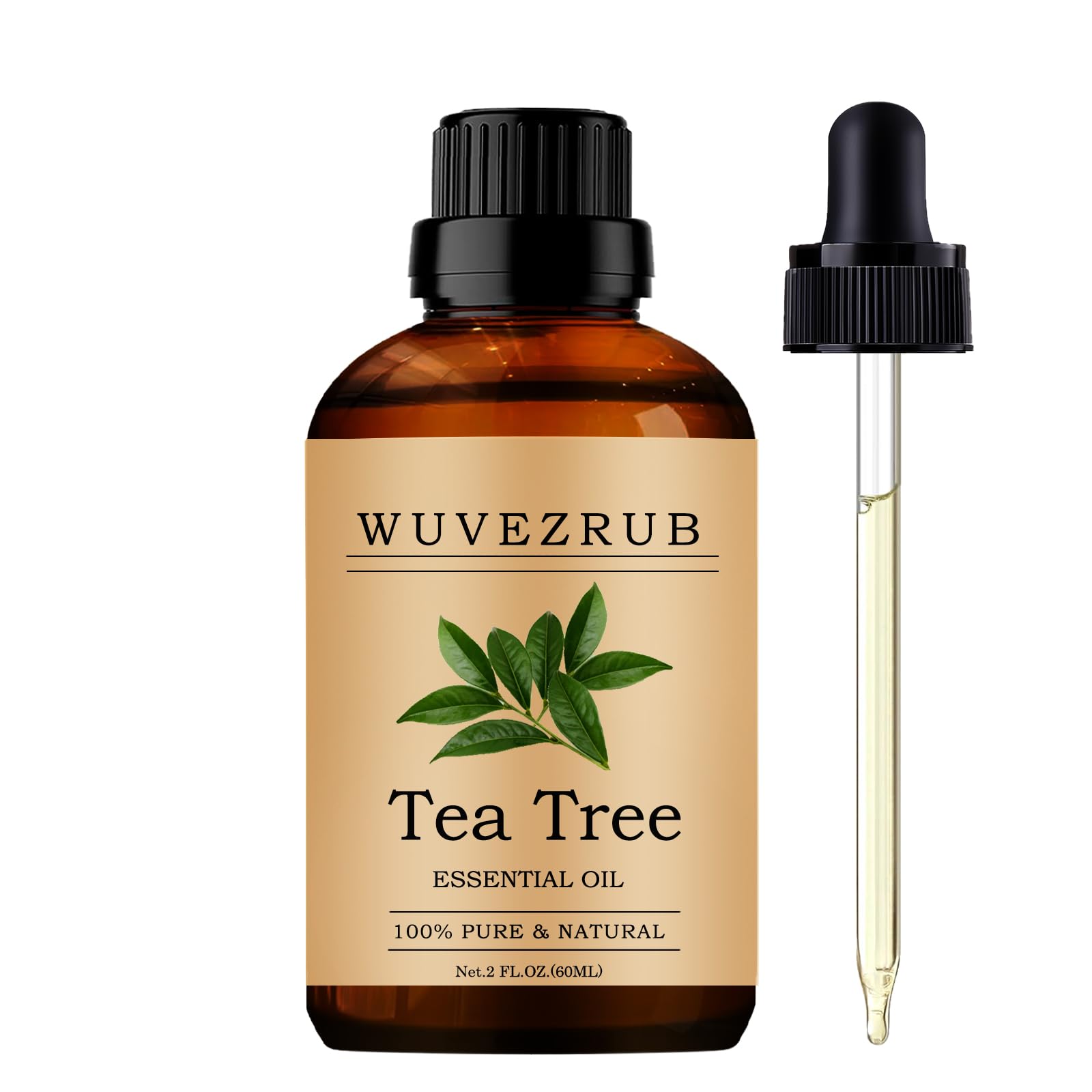Wuvezrub Tea Tree Oil bottle pour for natural aroma and diffusion