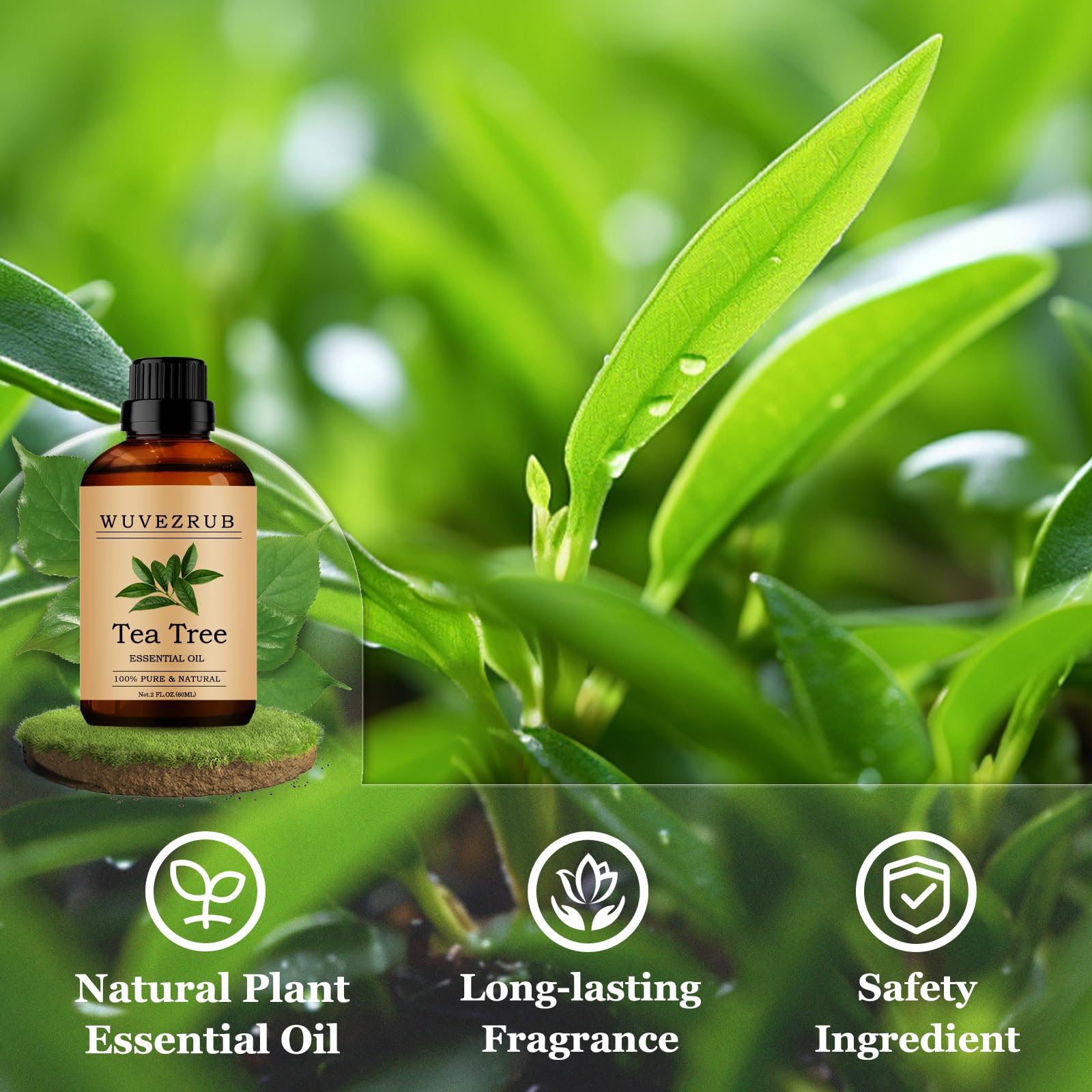Wuvezrub Tea Tree Oil used in candles and soaps for subtle fragrance