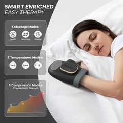 Premium PU leather exterior of WUX Hand Massager for durability and comfort