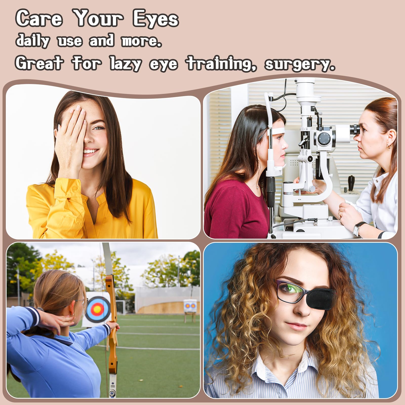WY LIGHTING LEVEL adult-friendly eye patch for lazy eye use