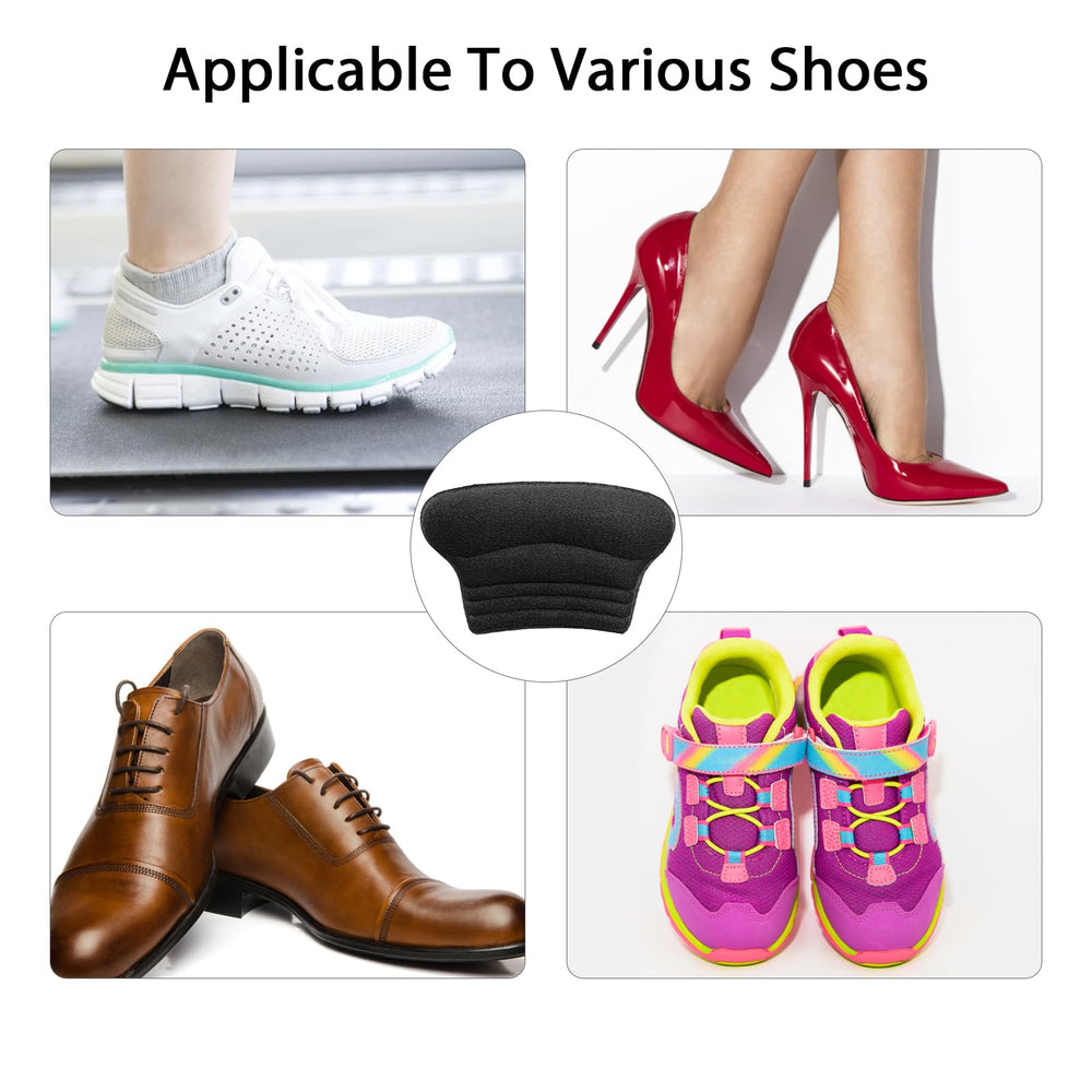 Breathable black cushion fits many shoe types and sizes.