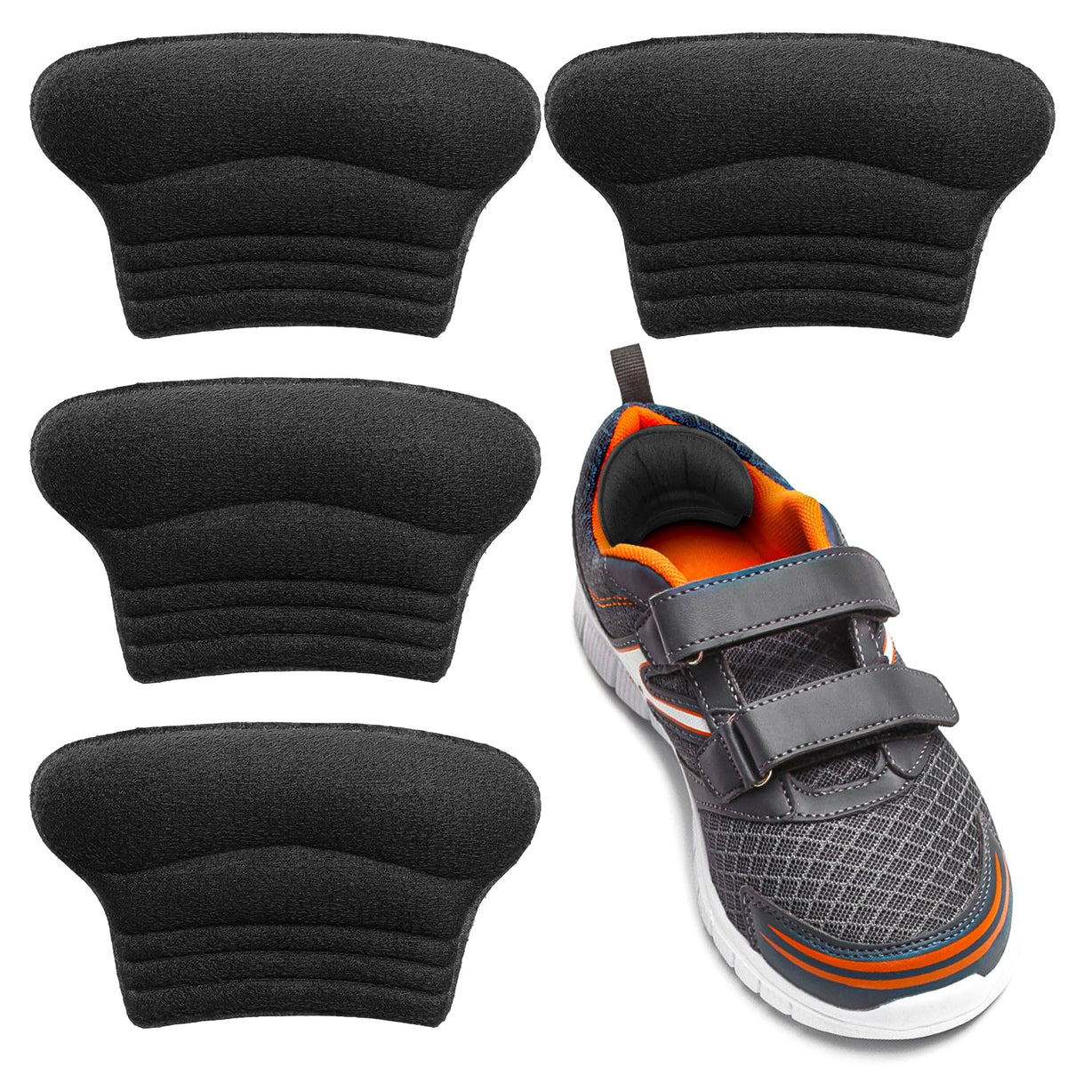 WY LIGHTING LEVEL kids heel grips provide secure fit and reduce rubbing.