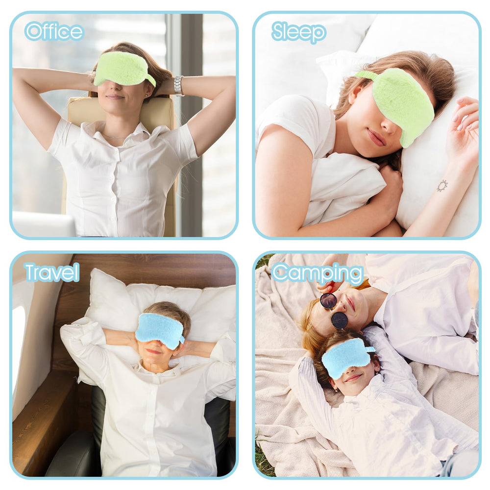 WY Lighting Level leopard eye mask blue material focus highlights satin finish and light blocking.