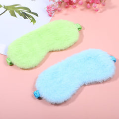 WY Lighting Level leopard eye mask blue side profile shows breathable interior for comfy wear.