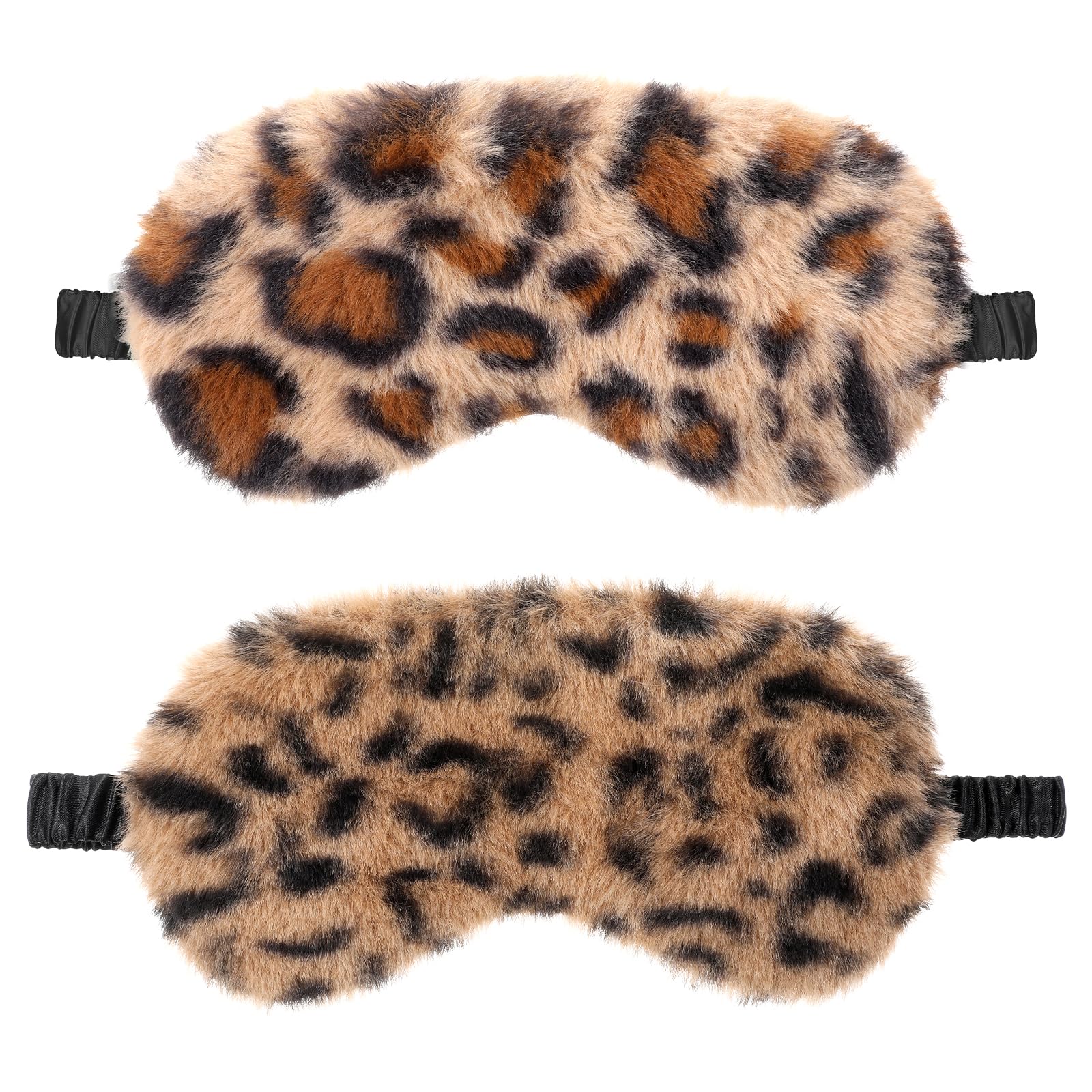 WY LIGHTING LEVEL leopard eye mask in brown blocks light for better rest.