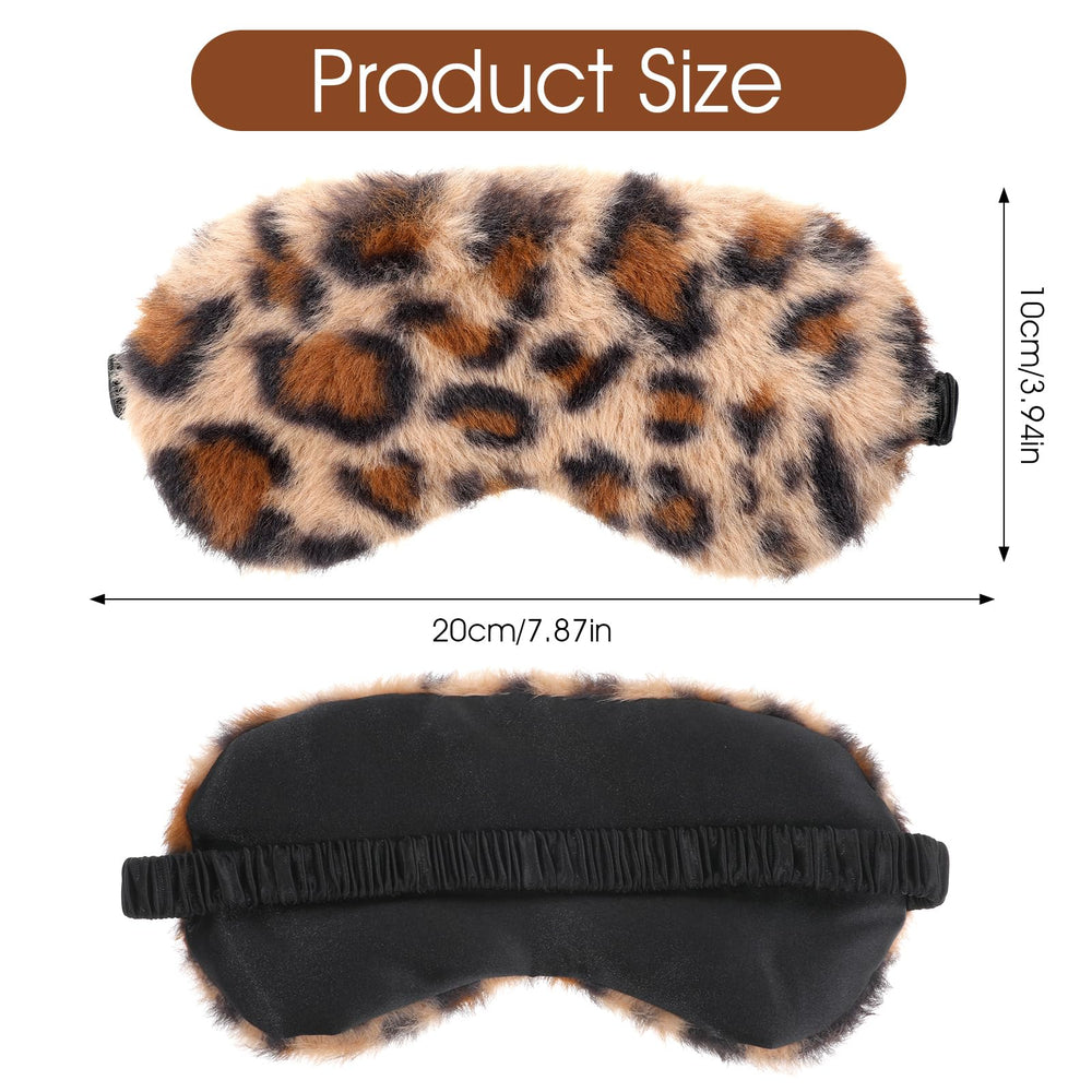 WY LIGHTING LEVEL leopard eye mask in coffee blocks light during travel.