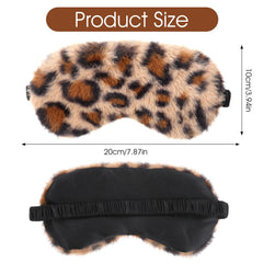 WY LIGHTING LEVEL leopard eye mask in coffee blocks light during travel.