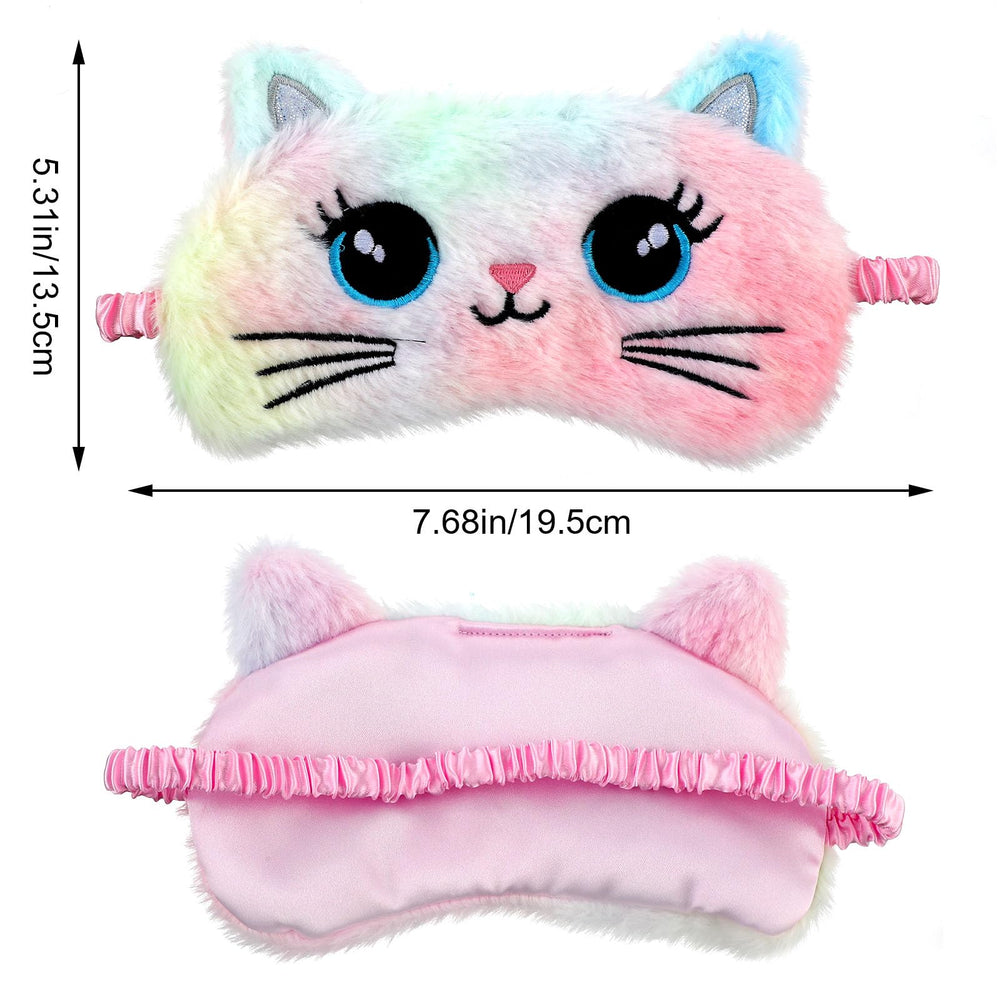 WY LIGHTING LEVEL plush eye mask with cute cat pattern