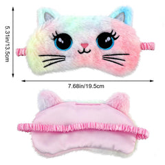 WY LIGHTING LEVEL plush eye mask with cute cat pattern
