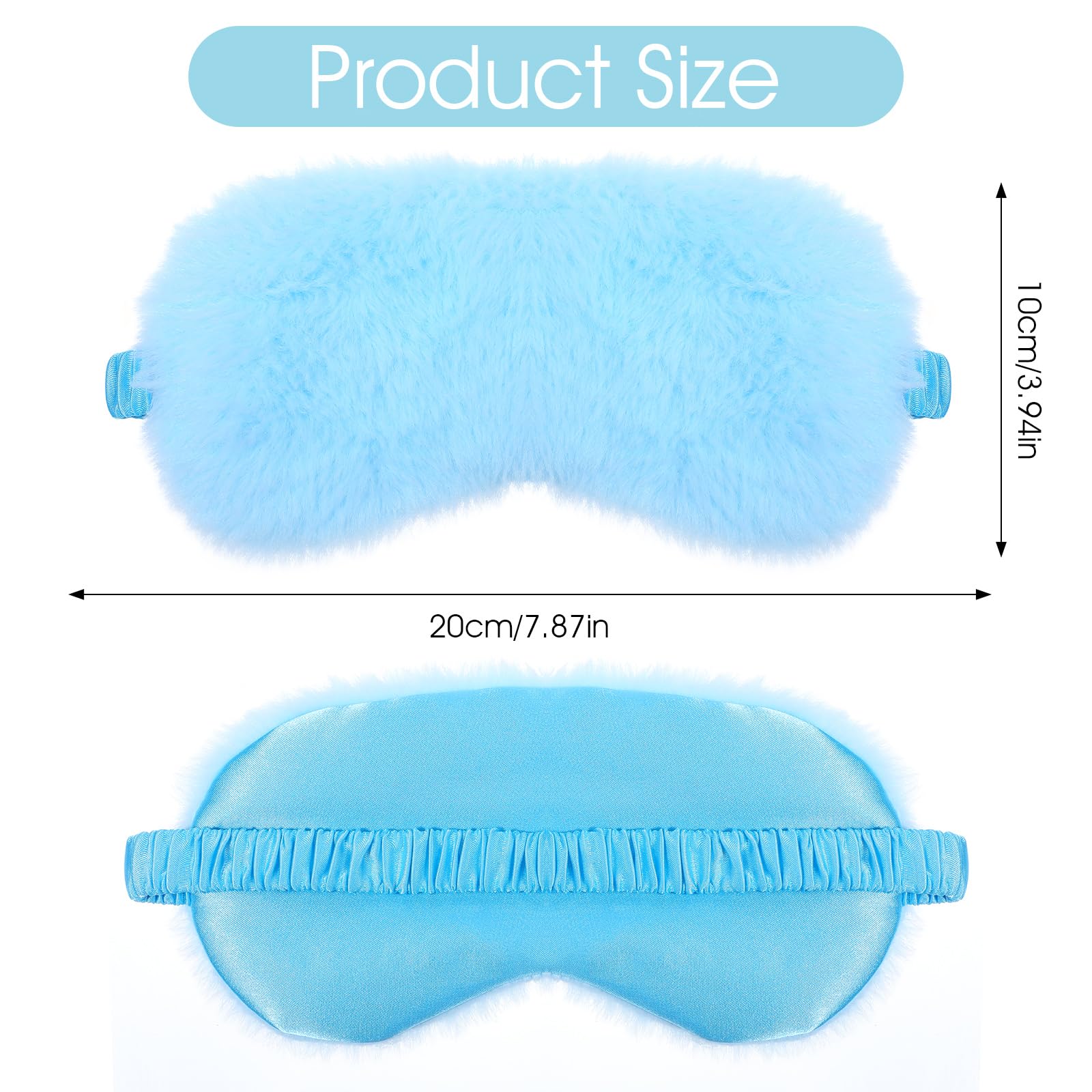 WY Lighting Level plush leopard eye mask blue front view highlights cozy fur and gentle shading.