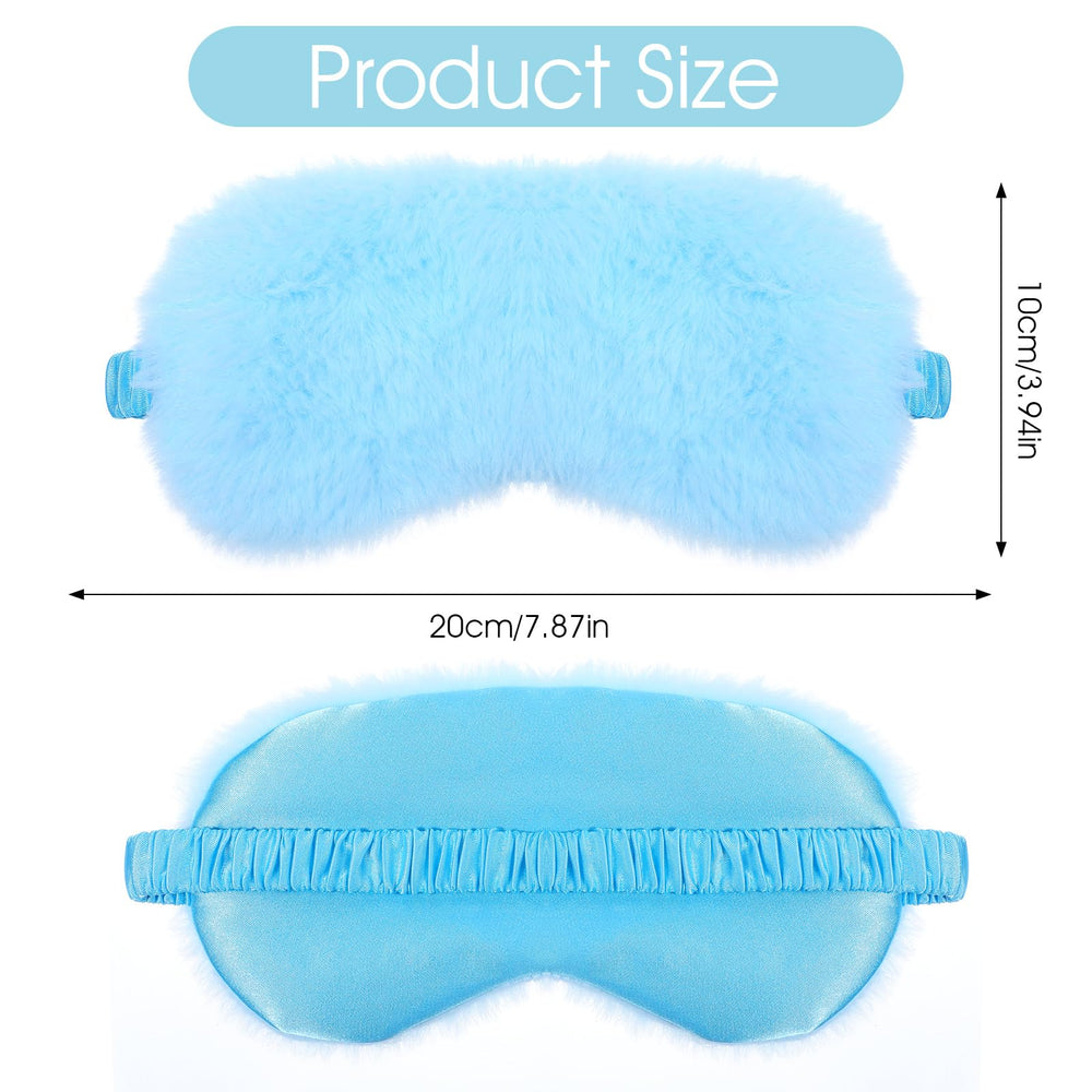 WY Lighting Level plush leopard eye mask blue front view highlights cozy fur and gentle shading.