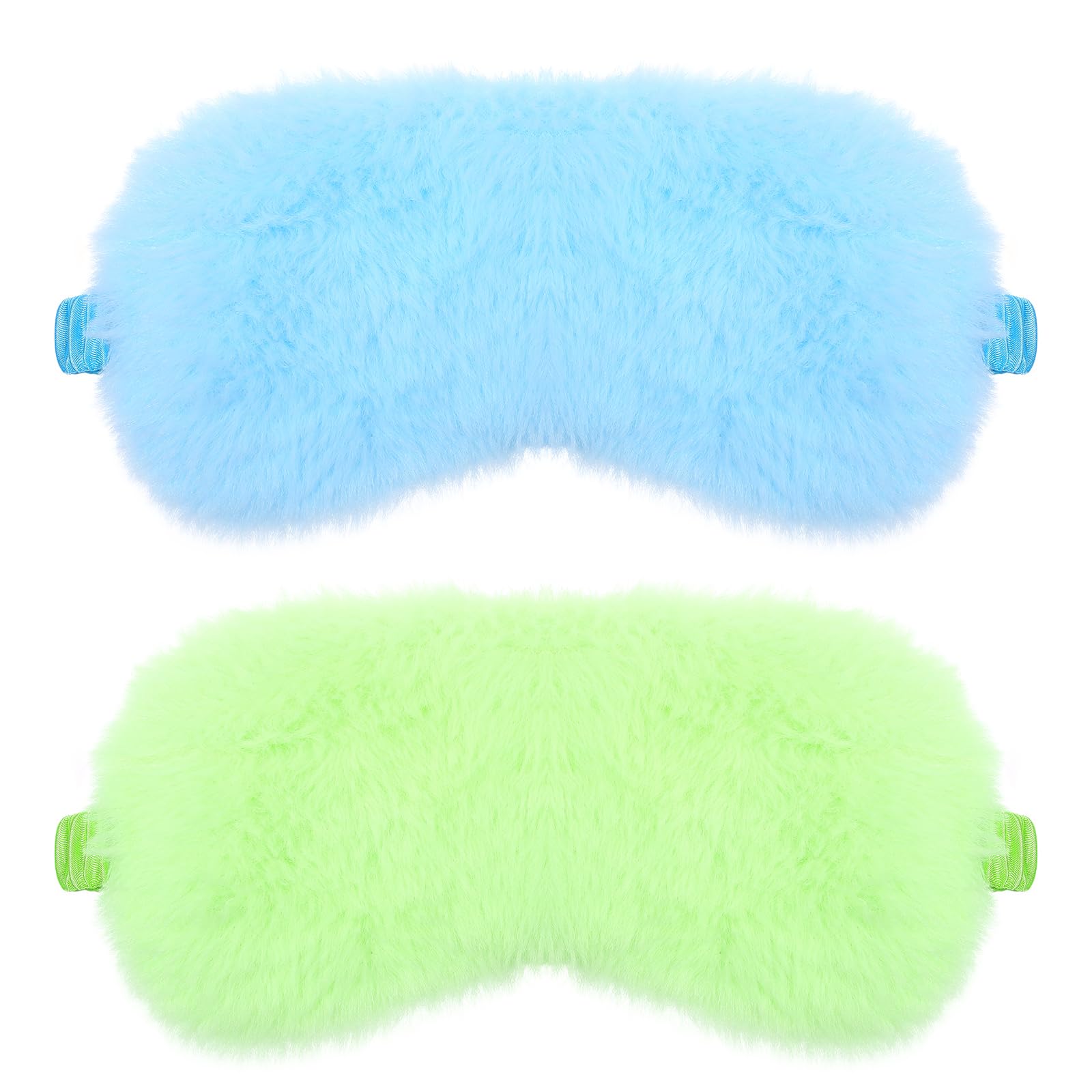 WY Lighting Level plush leopard eye mask green front view shows soft comfort and light blocking.
