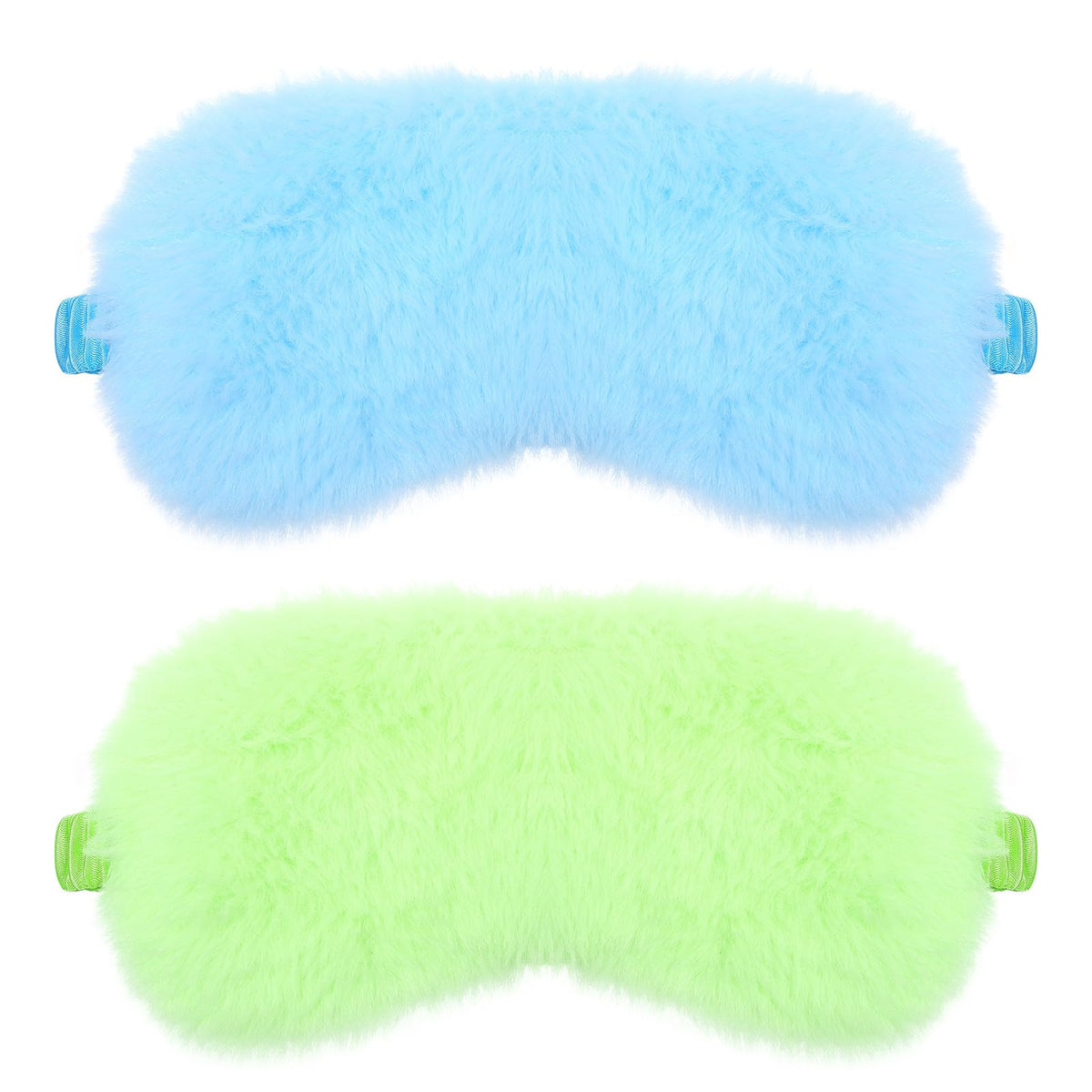 WY Lighting Level plush leopard eye mask green front view shows soft comfort and light blocking.