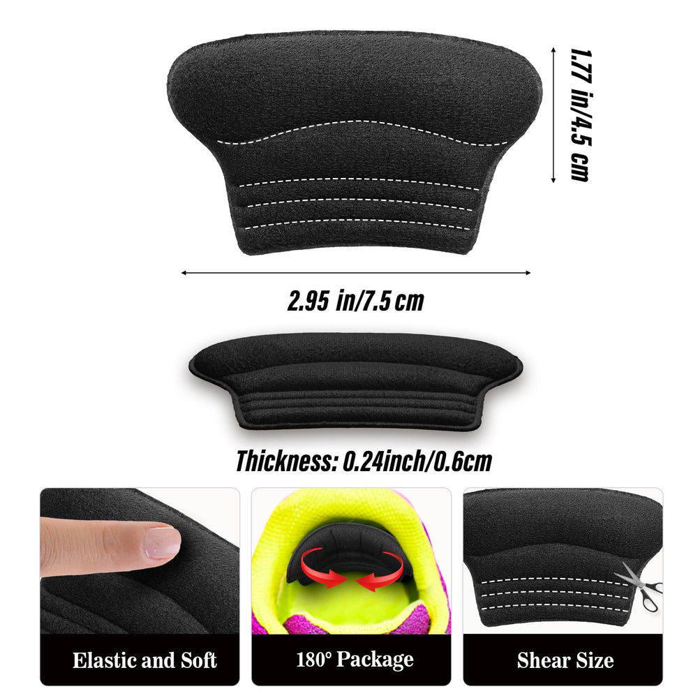 Soft sponge heel pad cushions the back of kids' shoes for comfort.