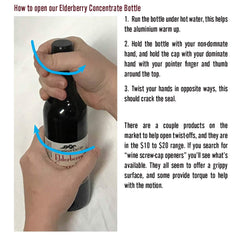 Wyldewood Elderberry label highlights kosher, non-GMO, pesticide-free attributes.