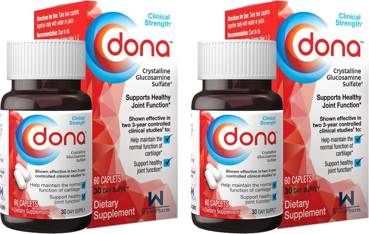 WynnPharm Dona Crystalline Glucosamine Sulfate bottle for daily joint comfort.