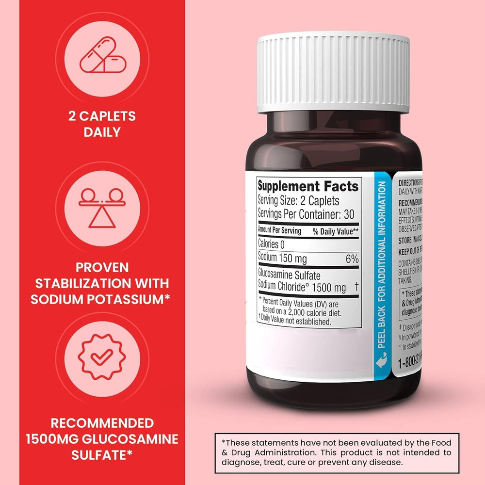 WynnPharm Dona Crystalline Glucosamine Sulfate capsules ready for knee support.