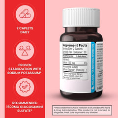 WynnPharm Dona Crystalline Glucosamine Sulfate capsules ready for knee support.