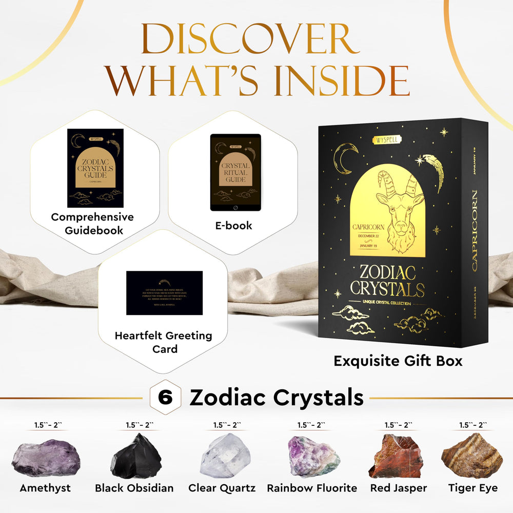 Wyspell Capricorn Black Obsidian stone for clarity and reflective energy