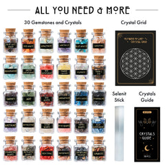 Wyspell crystal grid with guide included to support mindful rituals.
