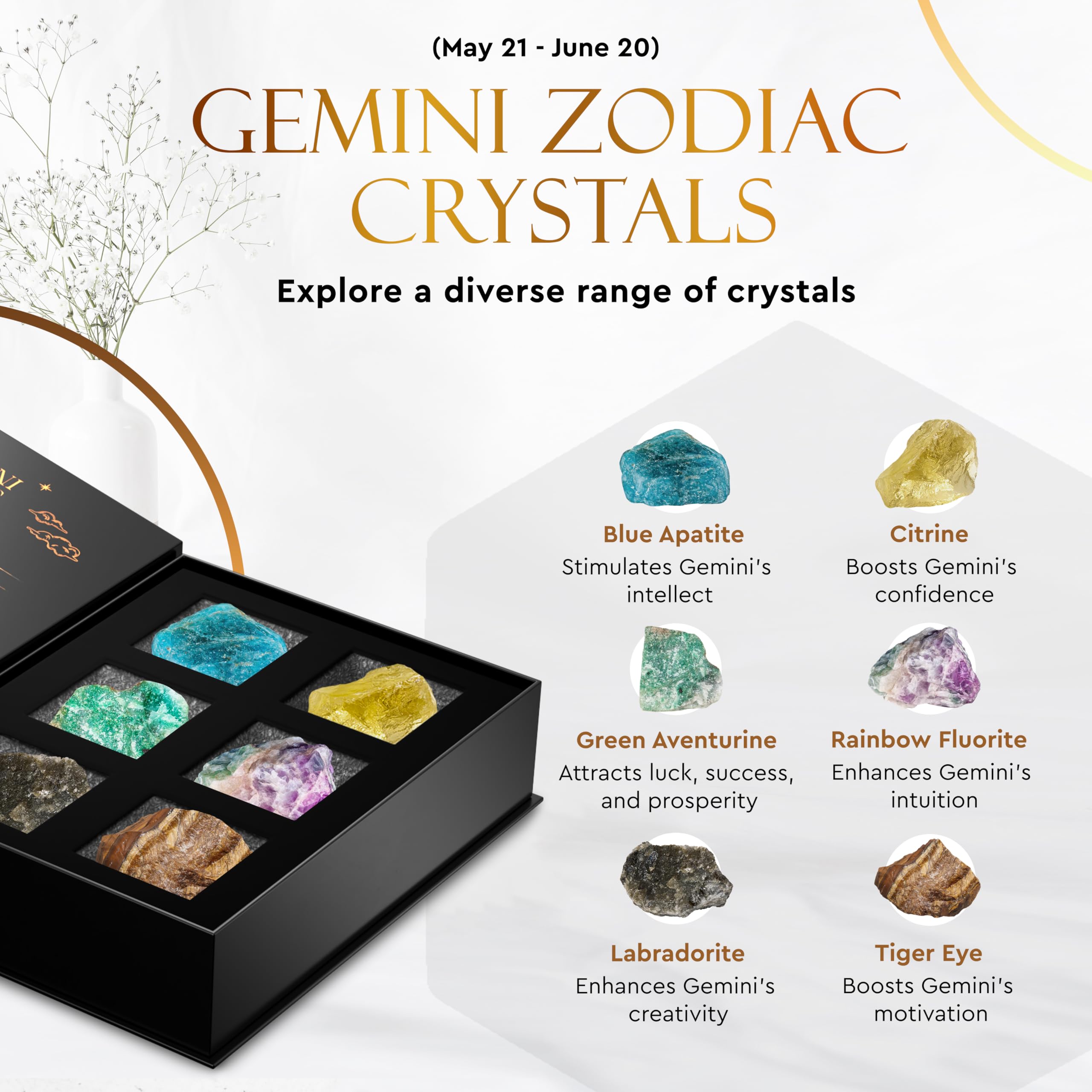 Wyspell green aventurine crystal for Gemini supports growth and steady progress