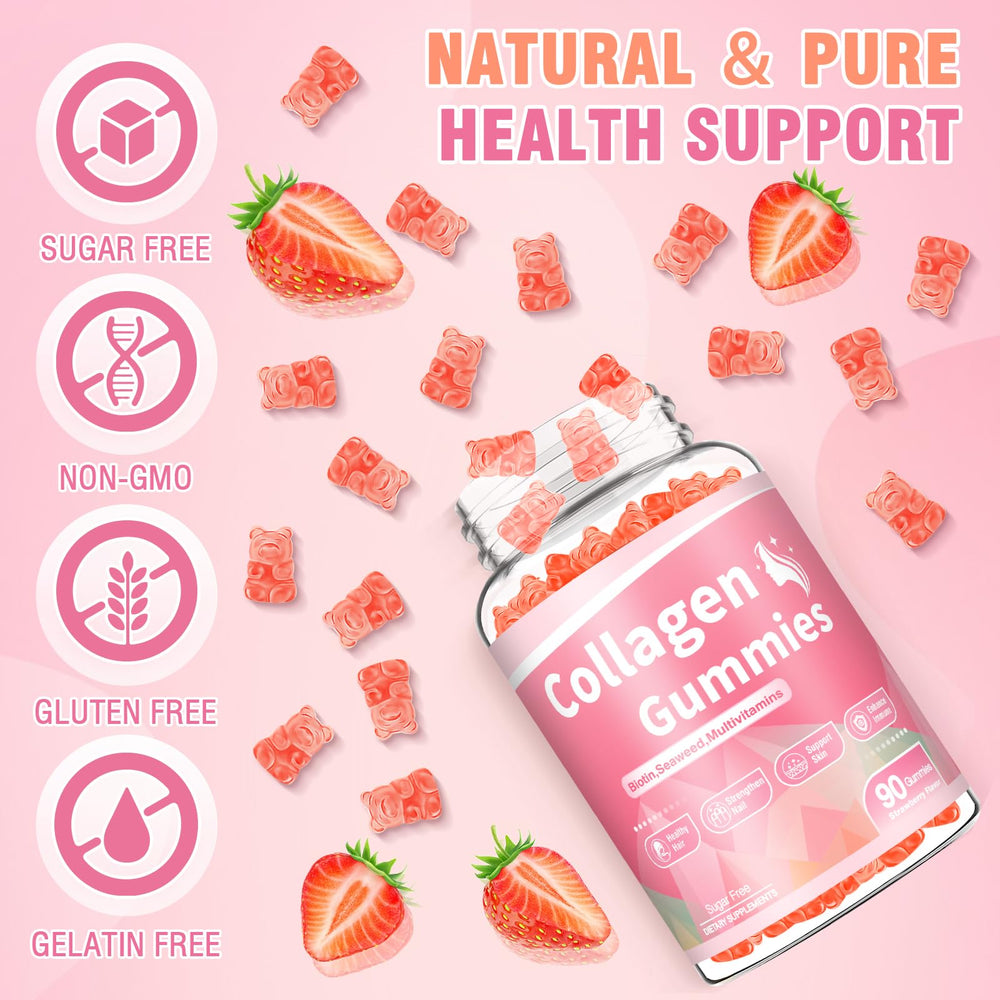 WyuuKi collagen gummies for hair and nails strength and resilience
