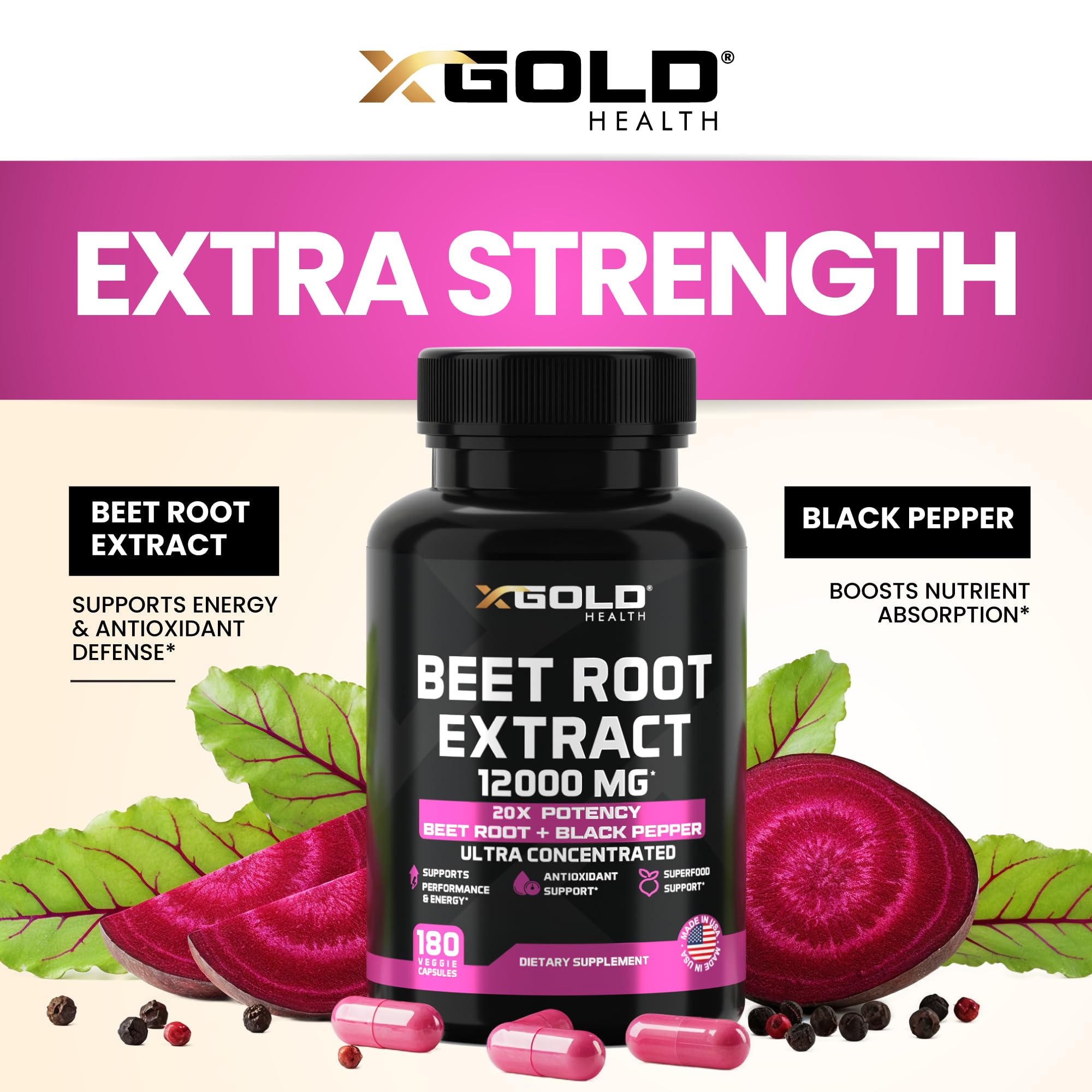 X Gold Health labeling confirms non-GMO and USA-made quality