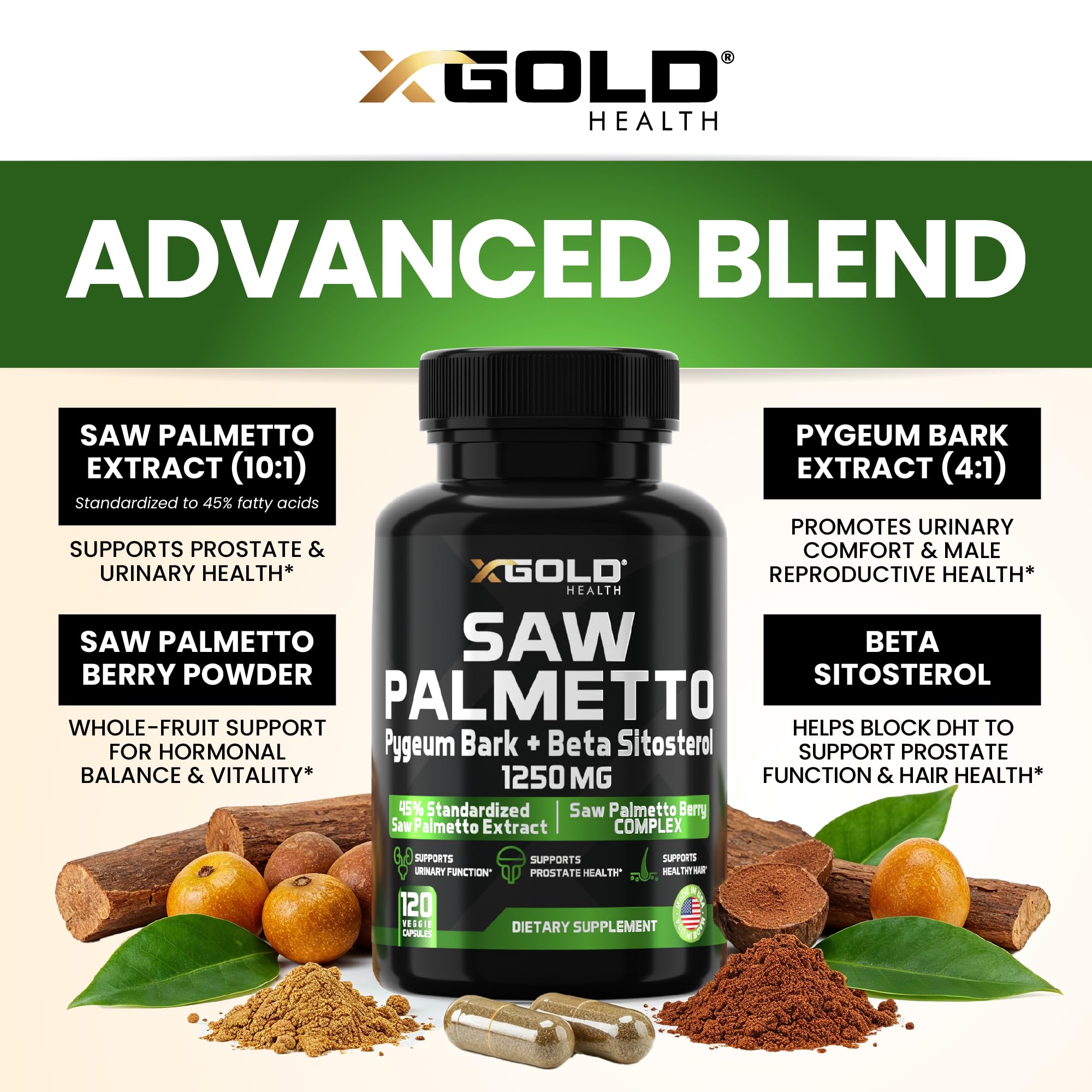 X Gold Health Beta-Sitosterol tablet emphasizes plant-based nutrition
