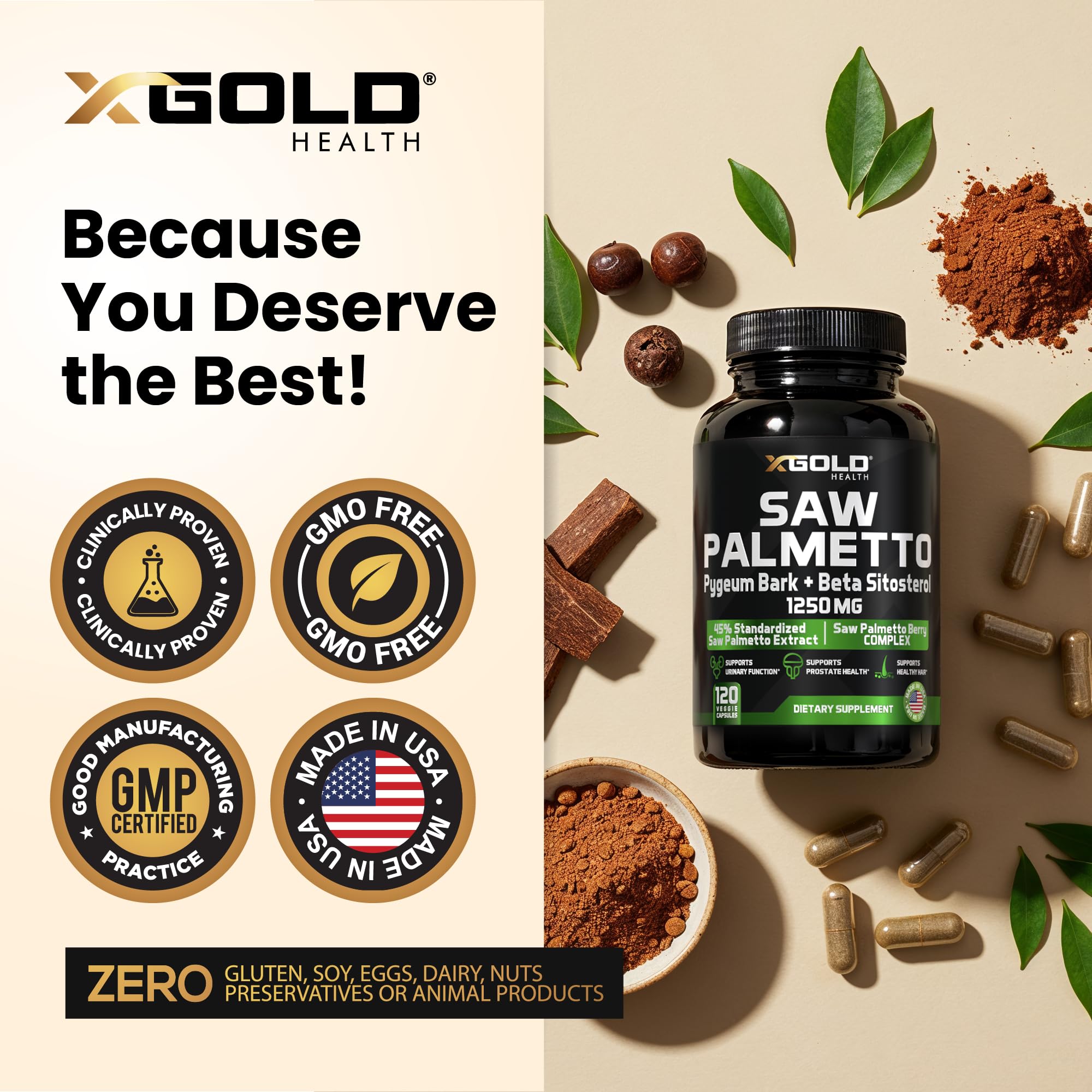 X Gold Health Made in USA label signals quality and safety