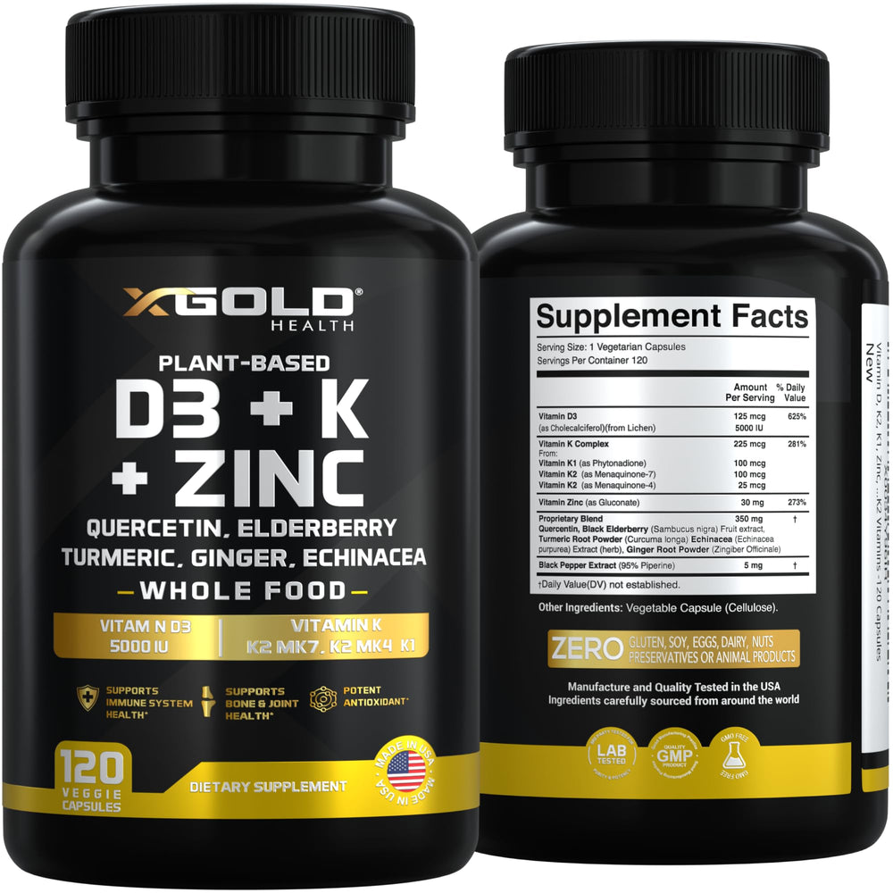 X Gold Health vegan capsule pack, suitable for gluten-free diets.