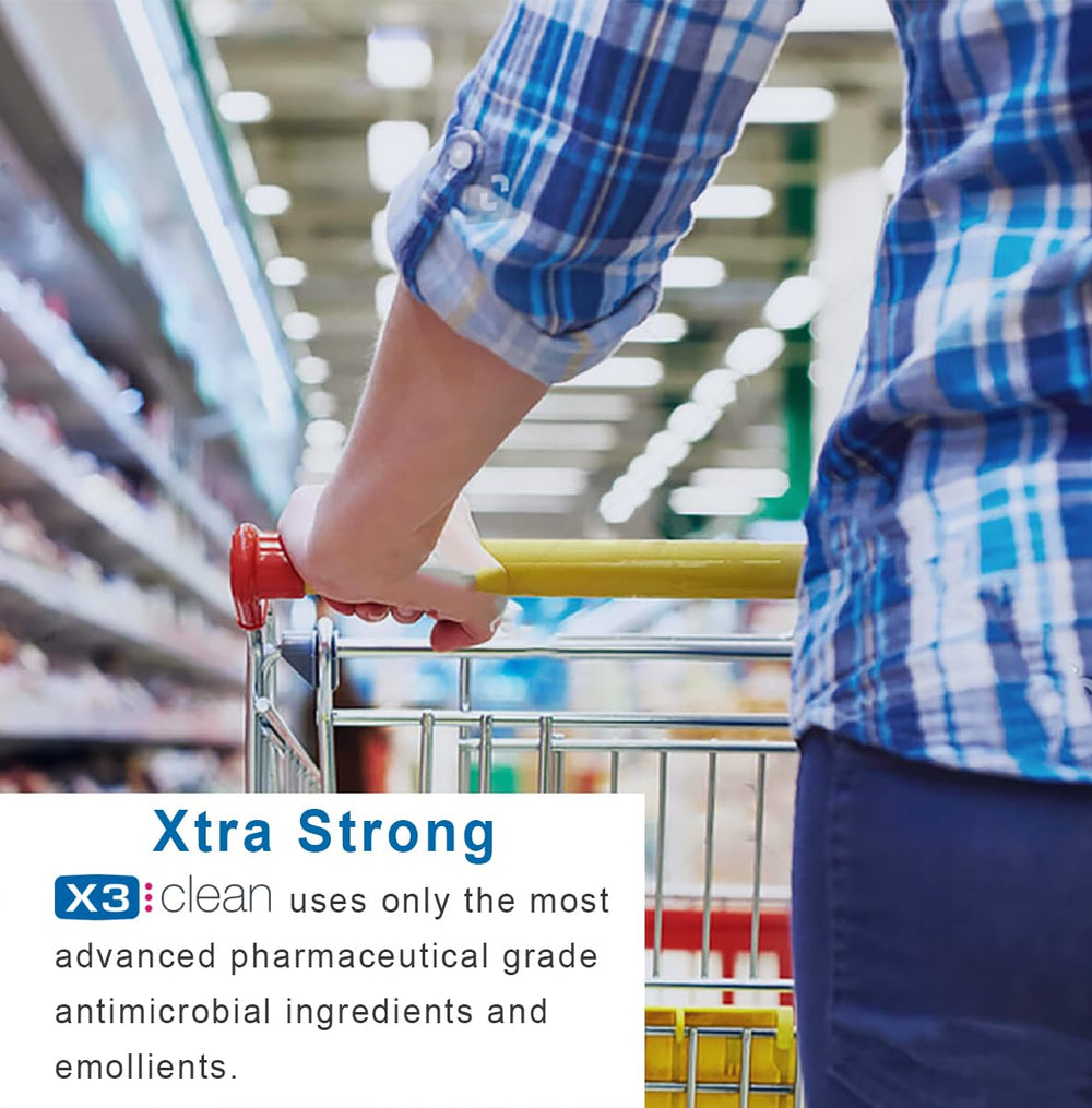 X3 Clean fragrance-free label indicating gentle skincare for repeated use.