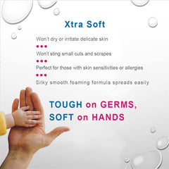 X3 Clean moisturizing foam bottle in use at a desk