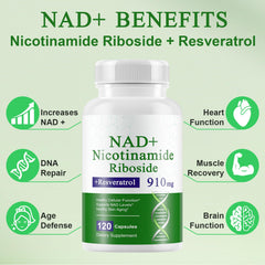 Xaarty NAD ingredients panel highlighting nicotinamide riboside and quercetin