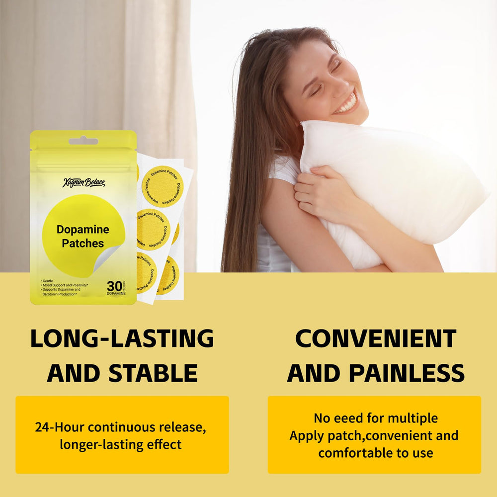 Xagnum Bolace Dopamine Patches compatible with yoga wear and gym outfits.