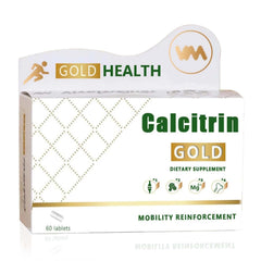XCFXCF Calcitrin Gold bottle pour demonstrates easy daily use for mobility support.