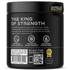 XEELA Creatine unflavored powder in the jar front view suits athletes.