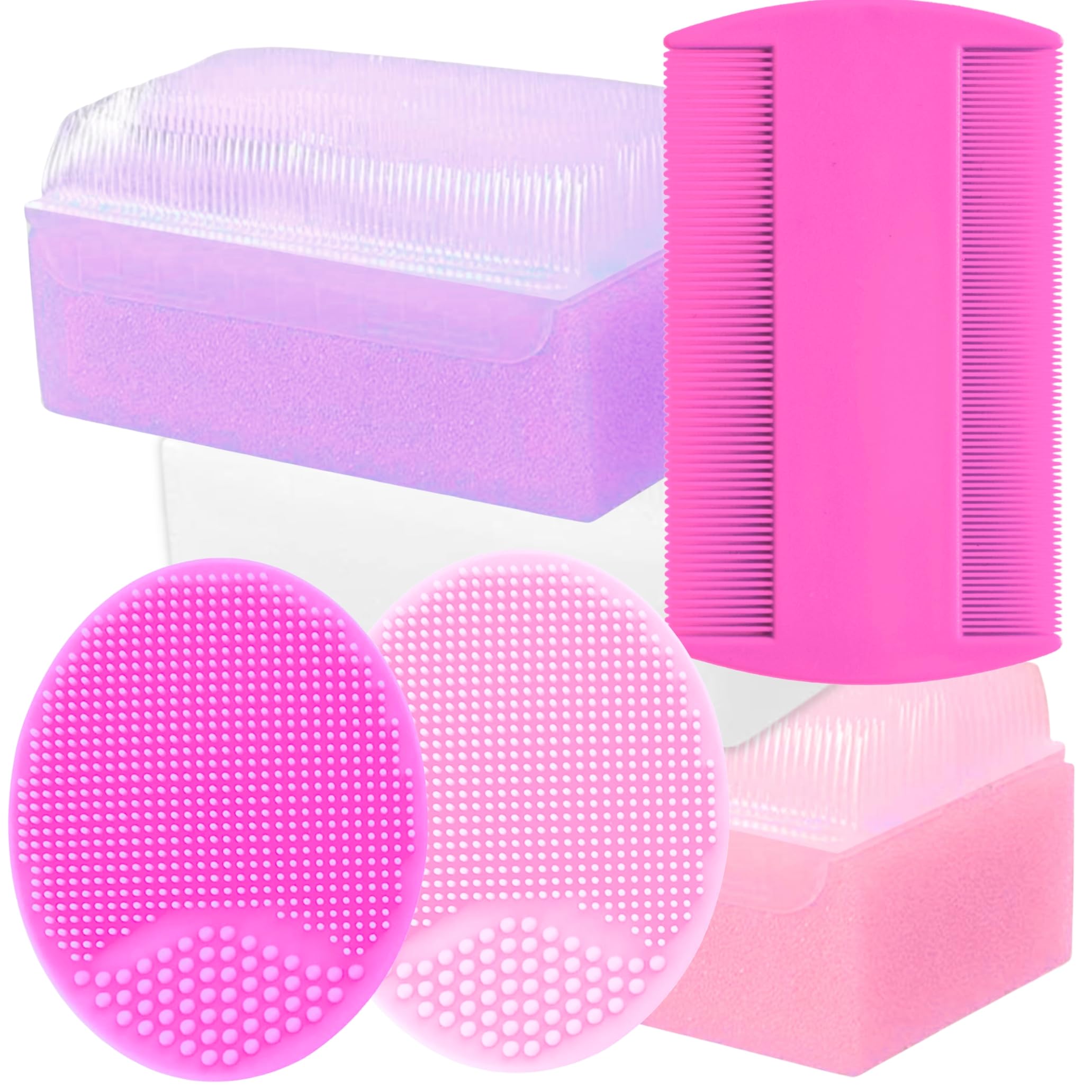 Xforto cradle cap brush and comb set pink: gentle newborn scalp cleansing