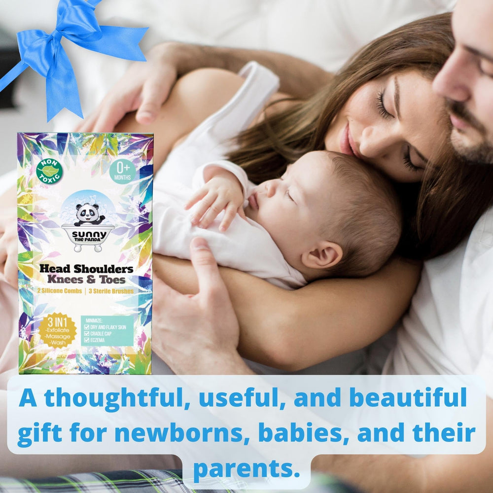 Xforto gentle scalp massage during bath for relaxed baby.