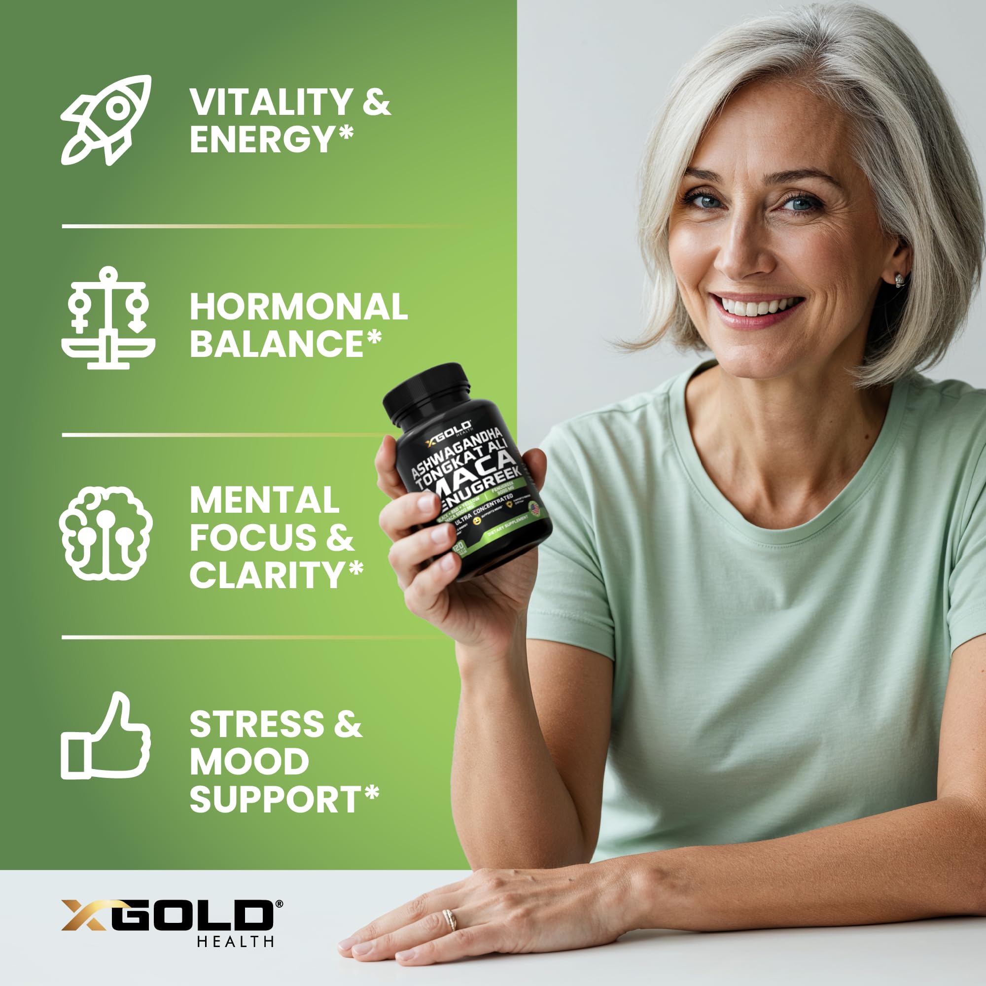 X Gold Health label close-up highlighting extract ratios for consistent blends