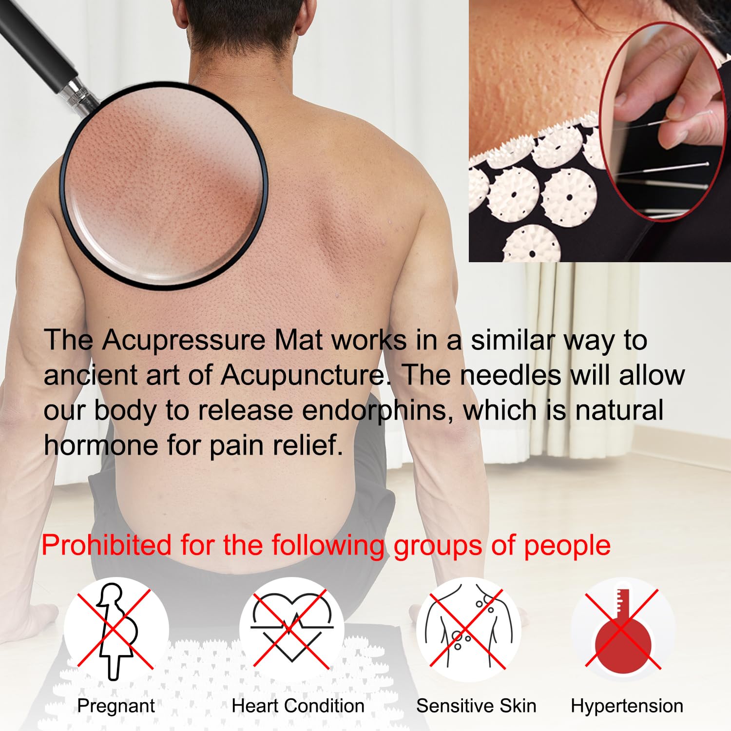 Xiaomage acupressure pillow front view with raised nodes