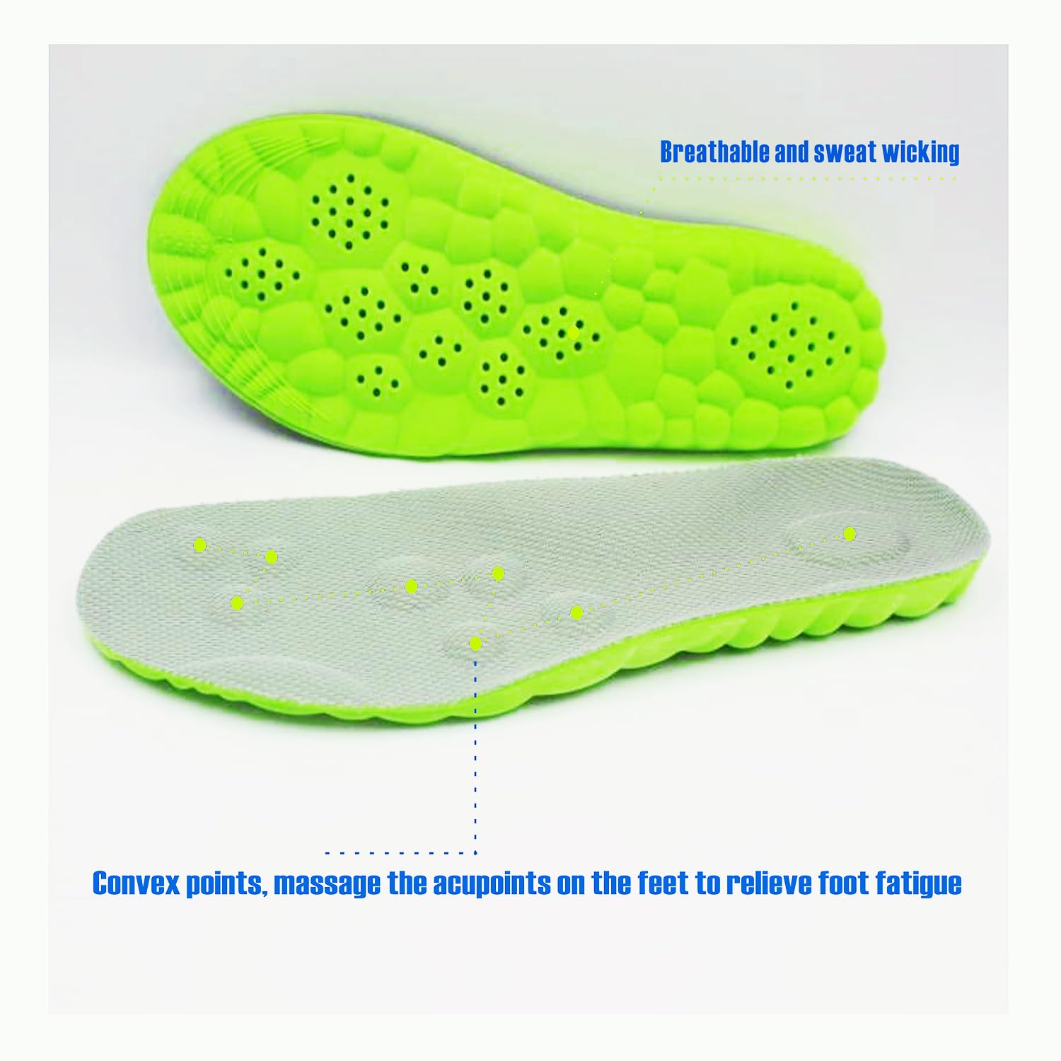 Xiaopihou insoles with shock absorption and heel support for walking