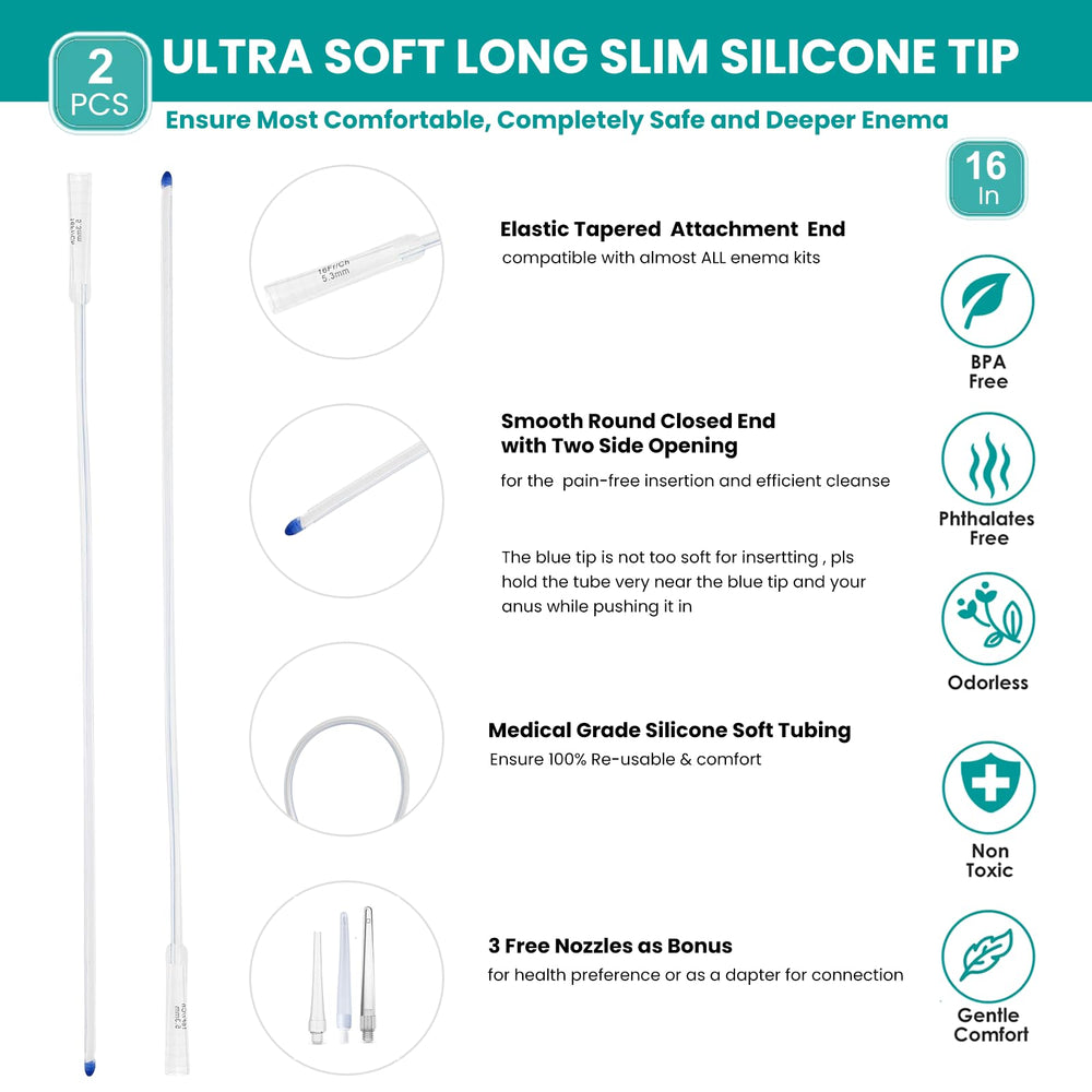 XIEXIECARE soft enema tip for gentle insertion and comfort