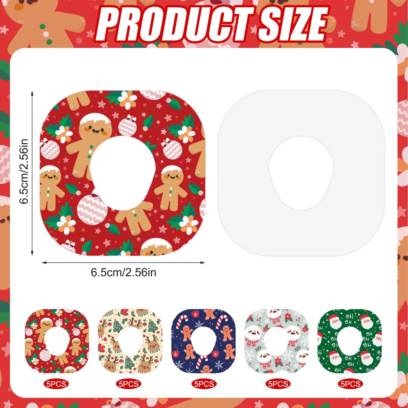 XIHIRCD Dexcom G7 over patch Christmas style 2 offers waterproof, breathable wear