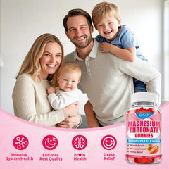 XIAAN Magnesium L-Threonate Gummies strawberry-label appeals to kids and adults.