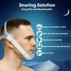 XINGZUAN anti-snoring chin strap side view shows adjustable, secure fit.