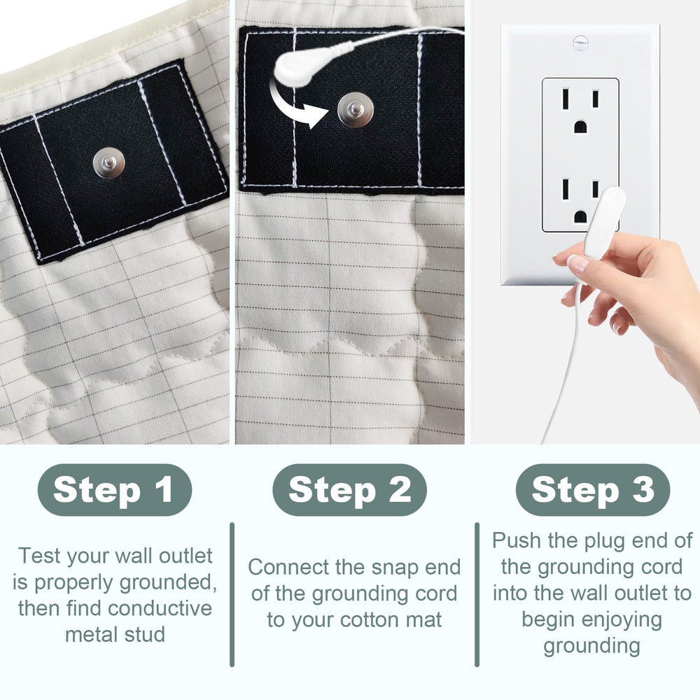 XINHUSU grounding mat cord and plug ensures simple, safe connection.