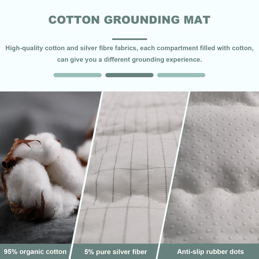 XINHUSU grounding mat silver fiber top enhances charge conduction for everyday grounding.