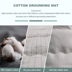 XINHUSU grounding mat silver fiber top enhances charge conduction for everyday grounding.